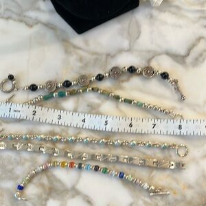 Miscellaneous silver bracelets